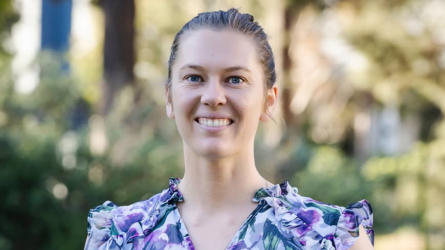 Portrait of a person smiling at the camera