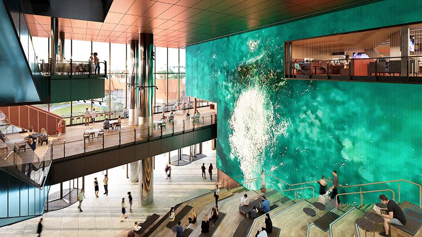 Inside ECU City digital screen